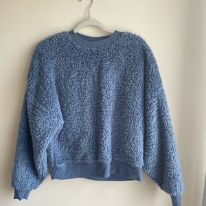 Blue teddy sweater